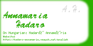 annamaria hadaro business card